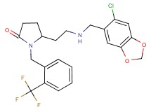 5-(2-{[(6-chloro-1,3-benzodioxol-5-yl)methyl]amino}ethyl)-1-[2-(trifluoromethyl)benzyl]-2-pyrrolidinone