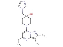 1-(5-ethyl-2,3-dimethylpyrazolo[1,5-a]pyrimidin-7-yl)-4-(1H-imidazol-1-ylmethyl)piperidin-4-ol