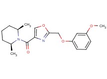 (2R*,6S*)-1-({2-[(3-methoxyphenoxy)methyl]-1,3-oxazol-4-yl}carbonyl)-2,6-dimethylpiperidine