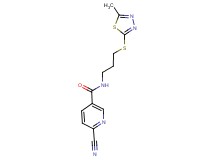 6-cyano-N-{3-[(5-methyl-1,3,4-thiadiazol-2-yl)thio]propyl}nicotinamide
