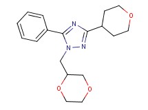 1-(1,4-dioxan-2-ylmethyl)-5-phenyl-3-(tetrahydro-2H-pyran-4-yl)-1H-1,2,4-triazole