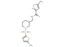 5-methyl-N-({1-[(5-methyl-2-thienyl)sulfonyl]-3-piperidinyl}methyl)-3-isoxazolecarboxamide