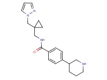 4-piperidin-3-yl-N-{[1-(1H-pyrazol-1-ylmethyl)cyclopropyl]methyl}benzamide
