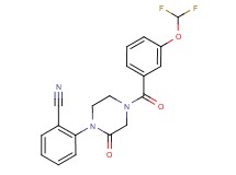 2-{4-[3-(difluoromethoxy)benzoyl]-2-oxo-1-piperazinyl}benzonitrile