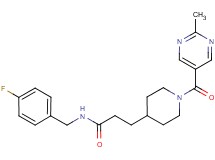 N-(4-fluorobenzyl)-3-{1-[(2-methylpyrimidin-5-yl)carbonyl]piperidin-4-yl}propanamide