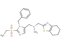 1-[1-benzyl-2-(ethylsulfonyl)-1H-imidazol-5-yl]-N-methyl-N-(4,5,6,7-tetrahydro-1,3-benzothiazol-2-ylmethyl)methanamine