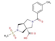 (3aR*,6aR*)-2-(3-methylbenzoyl)-5-(methylsulfonyl)hexahydropyrrolo[3,4-c]pyrrole-3a(1H)-carboxylic acid
