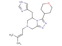 5-(1H-imidazol-4-ylmethyl)-7-(3-methyl-2-buten-1-yl)-3-(tetrahydro-2H-pyran-4-yl)-5,6,7,8-tetrahydro[1,2,4]triazolo[4,3-a]pyrazine