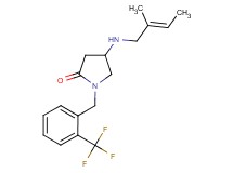 4-{[(2E)-2-methyl-2-buten-1-yl]amino}-1-[2-(trifluoromethyl)benzyl]-2-pyrrolidinone
