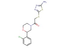 5-({2-[2-(2-chlorophenyl)morpholin-4-yl]-2-oxoethyl}thio)-1,3,4-thiadiazol-2-amine