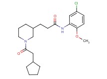 N-(5-chloro-2-methoxyphenyl)-3-[1-(cyclopentylacetyl)-3-piperidinyl]propanamide
