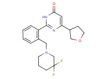 2-{2-[(3,3-difluoropiperidin-1-yl)methyl]phenyl}-6-(tetrahydrofuran-3-yl)pyrimidin-4(3H)-one