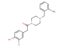 2-chloro-4-{2-[4-(2-methylbenzyl)-1-piperazinyl]-2-oxoethyl}phenol