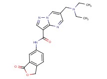 6-[(diethylamino)methyl]-N-(3-oxo-1,3-dihydro-2-benzofuran-5-yl)pyrazolo[1,5-a]pyrimidine-3-carboxamide