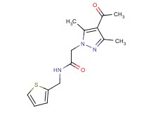2-(4-acetyl-3,5-dimethyl-1H-pyrazol-1-yl)-N-(2-thienylmethyl)acetamide