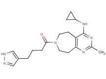 N-cyclopropyl-2-methyl-7-[4-(1H-pyrazol-4-yl)butanoyl]-6,7,8,9-tetrahydro-5H-pyrimido[4,5-d]azepin-4-amine