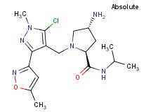 (2S,4R)-4-amino-1-{[5-chloro-1-methyl-3-(5-methylisoxazol-3-yl)-1H-pyrazol-4-yl]methyl}-N-isopropylpyrrolidine-2-carboxamide