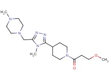 1-({5-[1-(3-methoxypropanoyl)piperidin-4-yl]-4-methyl-4H-1,2,4-triazol-3-yl}methyl)-4-methylpiperazine
