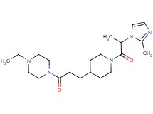 1-ethyl-4-(3-{1-[2-(2-methyl-1H-imidazol-1-yl)propanoyl]piperidin-4-yl}propanoyl)piperazine