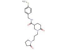 N-[4-(methylthio)benzyl]-6-oxo-1-[3-(2-oxo-1-pyrrolidinyl)propyl]-3-piperidinecarboxamide