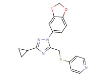 4-({[1-(1,3-benzodioxol-5-yl)-3-cyclopropyl-1H-1,2,4-triazol-5-yl]methyl}thio)pyridine