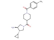 (3R*,4S*)-4-cyclopropyl-1-{[1-(4-methylbenzoyl)piperidin-4-yl]carbonyl}pyrrolidin-3-amine