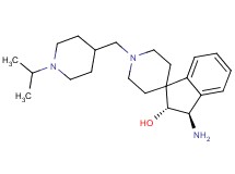 (2R*,3R*)-3-amino-1'-[(1-isopropyl-4-piperidinyl)methyl]-2,3-dihydrospiro[indene-1,4'-piperidin]-2-ol