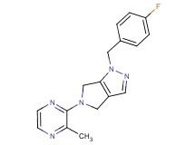 1-(4-fluorobenzyl)-5-(3-methylpyrazin-2-yl)-1,4,5,6-tetrahydropyrrolo[3,4-c]pyrazole