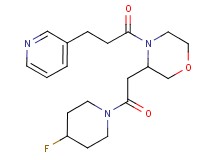 3-[2-(4-fluoro-1-piperidinyl)-2-oxoethyl]-4-[3-(3-pyridinyl)propanoyl]morpholine