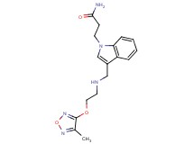 3-{3-[({2-[(4-methyl-1,2,5-oxadiazol-3-yl)oxy]ethyl}amino)methyl]-1H-indol-1-yl}propanamide