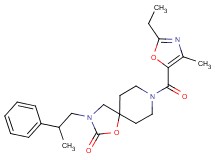 8-[(2-ethyl-4-methyl-1,3-oxazol-5-yl)carbonyl]-3-(2-phenylpropyl)-1-oxa-3,8-diazaspiro[4.5]decan-2-one