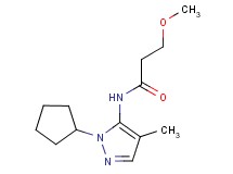 N-(1-cyclopentyl-4-methyl-1H-pyrazol-5-yl)-3-methoxypropanamide