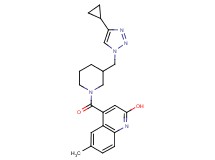 4-({3-[(4-cyclopropyl-1H-1,2,3-triazol-1-yl)methyl]-1-piperidinyl}carbonyl)-6-methyl-2-quinolinol