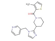 3-[(2-{1-[(3-methyl-2-thienyl)carbonyl]-3-piperidinyl}-1H-imidazol-1-yl)methyl]pyridine