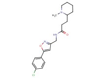 N-{[5-(4-chlorophenyl)-3-isoxazolyl]methyl}-3-(1-methyl-2-piperidinyl)propanamide