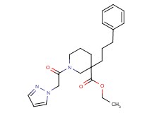 ethyl 3-(3-phenylpropyl)-1-(1H-pyrazol-1-ylacetyl)-3-piperidinecarboxylate