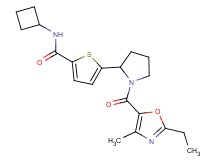 N-cyclobutyl-5-{1-[(2-ethyl-4-methyl-1,3-oxazol-5-yl)carbonyl]-2-pyrrolidinyl}-2-thiophenecarboxamide