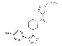 1-[(1-ethyl-1H-pyrazol-3-yl)carbonyl]-3-[4-(4-methylphenyl)-1H-pyrazol-5-yl]piperidine