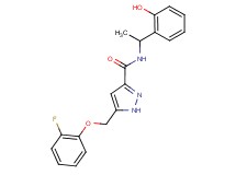 5-[(2-fluorophenoxy)methyl]-N-[1-(2-hydroxyphenyl)ethyl]-1H-pyrazole-3-carboxamide