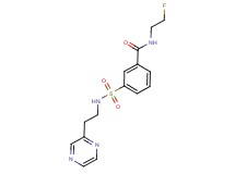 N-(2-fluoroethyl)-3-{[(2-pyrazin-2-ylethyl)amino]sulfonyl}benzamide