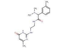 2-(dimethylamino)-N-{2-[(4-methyl-6-oxo-1,6-dihydro-2-pyrimidinyl)amino]ethyl}-2-(3-methylphenyl)acetamide