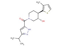 (3S*,4R*)-1-[(3-isopropyl-1H-pyrazol-5-yl)carbonyl]-4-(3-methyl-2-thienyl)piperidin-3-ol