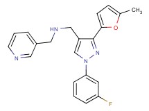1-[1-(3-fluorophenyl)-3-(5-methyl-2-furyl)-1H-pyrazol-4-yl]-N-(3-pyridinylmethyl)methanamine
