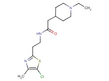 N-[2-(5-chloro-4-methyl-1,3-thiazol-2-yl)ethyl]-2-(1-ethyl-4-piperidinyl)acetamide