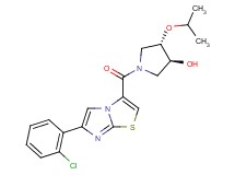 (3S*,4S*)-1-{[6-(2-chlorophenyl)imidazo[2,1-b][1,3]thiazol-3-yl]carbonyl}-4-isopropoxypyrrolidin-3-ol