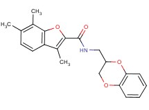 N-(2,3-dihydro-1,4-benzodioxin-2-ylmethyl)-3,6,7-trimethyl-1-benzofuran-2-carboxamide