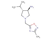 rel-(3R,4S)-4-isopropyl-1-[(3-methyl-1,2,4-oxadiazol-5-yl)methyl]-3-pyrrolidinamine hydrochloride