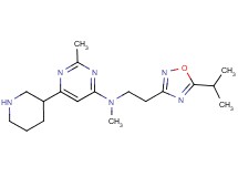 N-[2-(5-isopropyl-1,2,4-oxadiazol-3-yl)ethyl]-N,2-dimethyl-6-piperidin-3-ylpyrimidin-4-amine