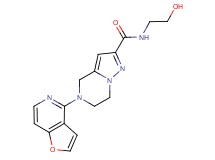 5-furo[3,2-c]pyridin-4-yl-N-(2-hydroxyethyl)-4,5,6,7-tetrahydropyrazolo[1,5-a]pyrazine-2-carboxamide