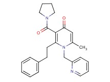 6-methyl-2-(2-phenylethyl)-1-(2-pyridinylmethyl)-3-(1-pyrrolidinylcarbonyl)-4(1H)-pyridinone